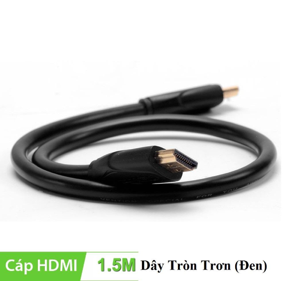 Cáp HDMI 1.5M Dây Tròn Trơn - Bh 01 tháng