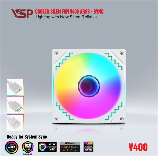 Fan Case VSP V400 LED ARGB - Bh 03 tháng
