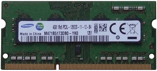 Ram Laptop 4GB DDR3L Bus 1600 - Bh 01 tháng