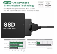 Cáp Chuyển Đổi Type C+Usb 3.0 to Sata - Bh 01 tháng
