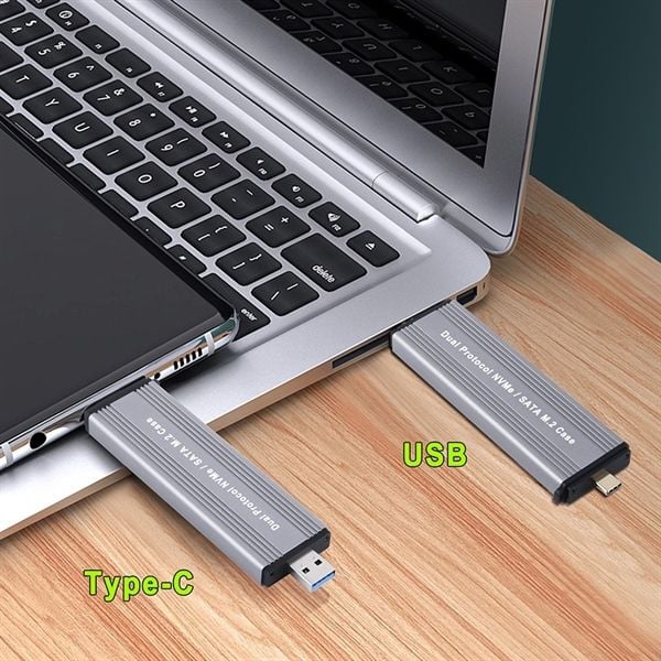 Box Dual M2 Nvme ra USB 3.0 Type C