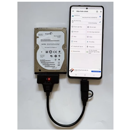 Cáp Chuyển Đổi Type C+Usb 3.0 to Sata - Bh 01 tháng