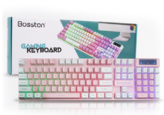 Bàn Phím VSP Bosston 803 White Pink Led - Bh 12 Tháng