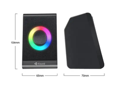 Loa 2.0 Kisonli X12 Black Led - Bh 12 tháng