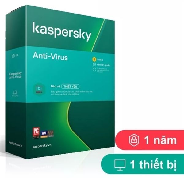 Phần mềm diệt virus Kaspersky Antivirus 1PC (Mã điện tử)