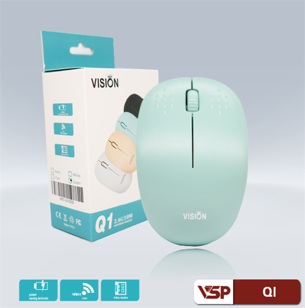 Chuột Không Dây VSP VISION Q1 - Bh 12 Tháng