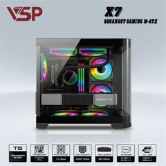 Vỏ case máy tính VSP Aquanaut Pro M-ATX X7-Đen