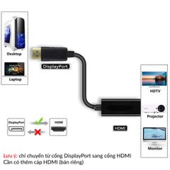 Cáp chuyển DisplayPort To HDMI 20cm - Bh 01 tháng