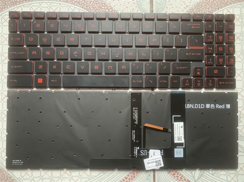 KEY MSI GF66 ZIN LED ĐỎ - BH 06 THÁNG