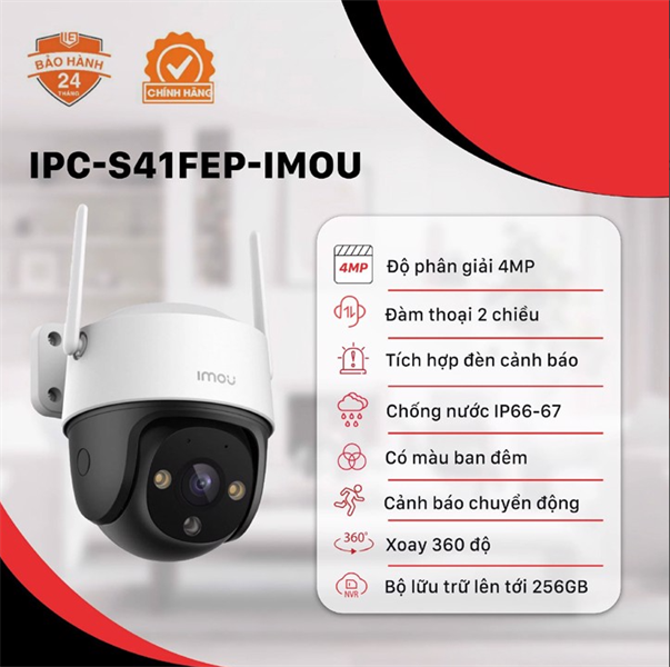 Camera IP IMOU SE+ N.Trời IPC - S41FEP - Bh 24 tháng