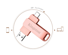 USB Kingston Tốc Độ Cao 2 in 1 64Gb Pink