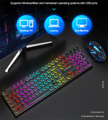 Combo Phím Chuột T-WOLF TF270 Led USB-Bh 12th