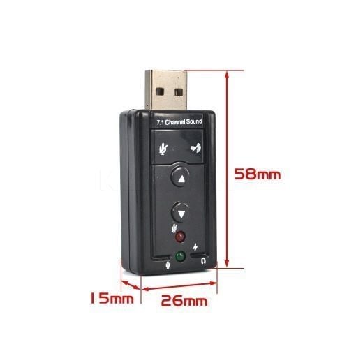 USB ra sound 7.1 3D loại xịn 5,7cm - Bh 03 tháng