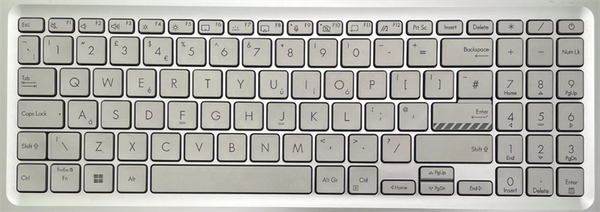 KEY ASUS A1503 BẠC ZIN LED TM