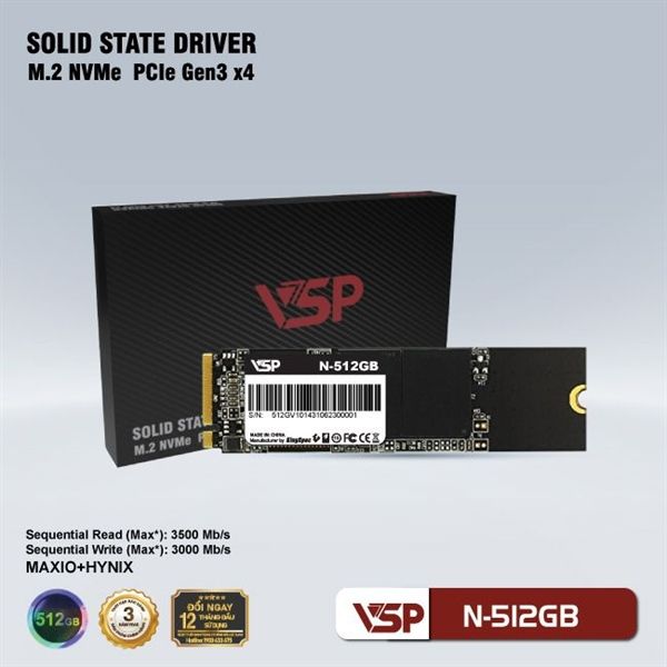 SSD VSP NVME N-512GB - BH 36 THÁNG