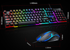 Bộ Phím Chuột T-WOLF TF200 LED - Bh 12 tháng