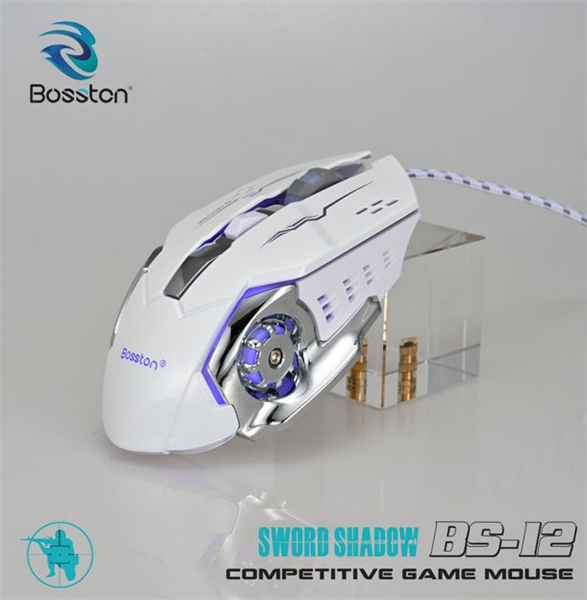 Chuột Gaming Bosston BS-12 Hồng - Bh 12 Tháng
