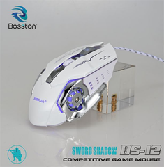 Chuột Gaming Bosston BS-12 Hồng - Bh 12 Tháng