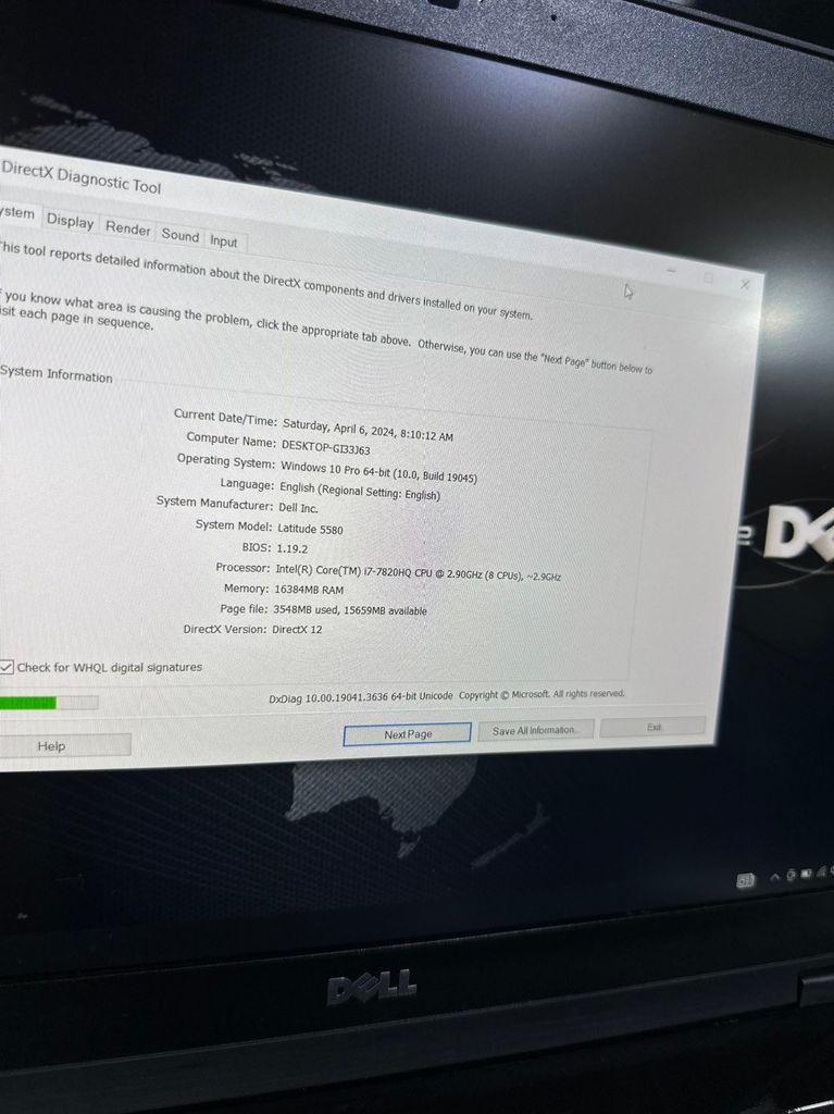 DELL LATITUDE 5580| Core i5 7300U| Ram 8GB| SSD 256GB| 15.6 inch FHD