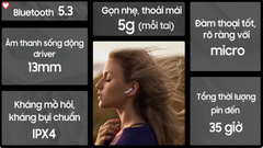 Tai nghe Bluetooth ROBOT Airbuds T50S - Bh 12 tháng