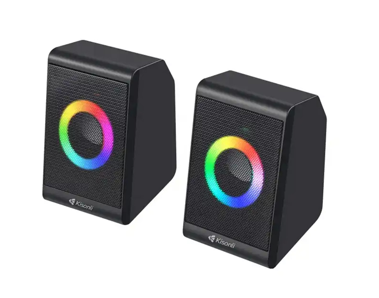 Loa 2.0 Kisonli X12 Black Led - Bh 12 tháng