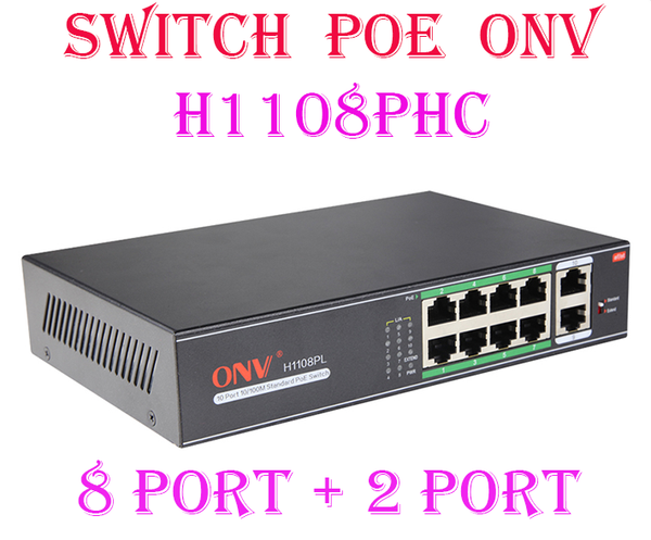 SWITCH ONV-H1108PSD 8 PORT + 2 PORT