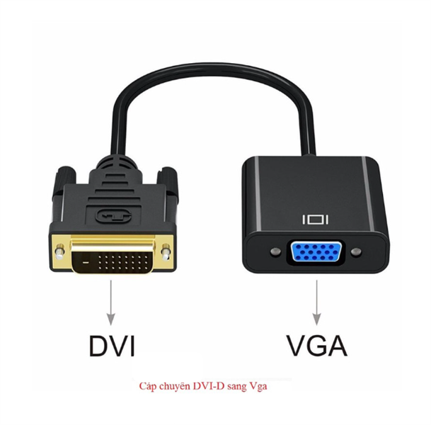 Cable chuyển DVI 24+1 to VGA 25cm - Bh 01 tháng