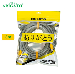 Cable HDMI 5m ARIGATOO Xám 4K (19+1)- Bh 12 tháng