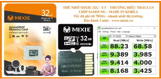 THẺ NHỚ MIXIE 32GB - BH 12 THÁNG