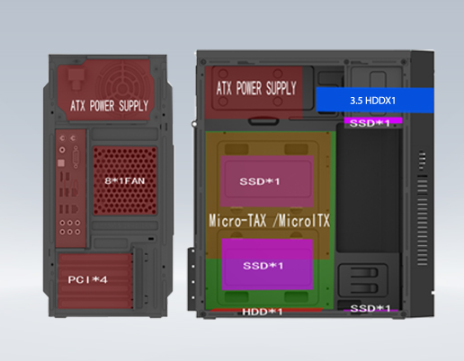 VỎ CASE MÁY TÍNH VSP 2881
