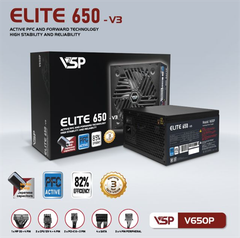 Nguồn VSP Elite V650P-V3 650W - Bh 24 tháng