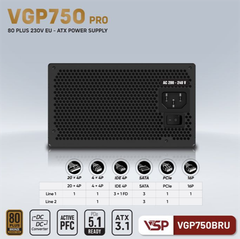 NGUỒN VSP VGP750 PRO 750W - BH 24 THÁNG