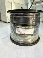 Cáp mạng Cat5e Kadita 8 lõi 305m ngoài trời Dầu + Bạc + vỏ PE