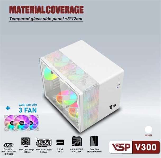 CASE VSP GAMING V300 WHITE