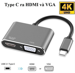 Cáp Chuyển Type C to HDMI và VGA