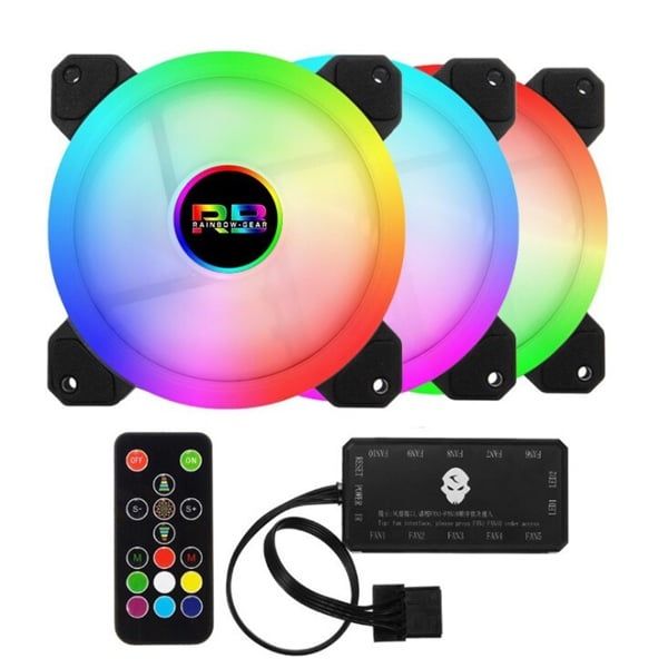 Bộ kit 4 Fan Led RGB + Hub Rainbow - Bh01th