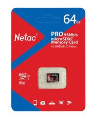 THẺ NHỚ NETAC-64GB U3 MÀU ĐỎ, TỐC ĐỘ 95M