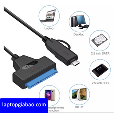 Cáp Chuyển Đổi Type C+Usb 3.0 to Sata - Bh 01 tháng