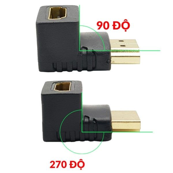 Đầu nối HDMI góc chữ L hướng xuống -BT