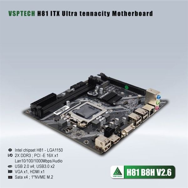 MAIN VSPTECH H81 B8HV2.6 - BH 24 THÁNG