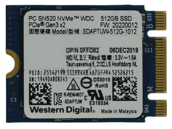 SSD NVMe WD SN520 512GB TM - Bh 03 tháng