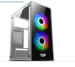 Case VSP V212 Đen, 2Fan leds