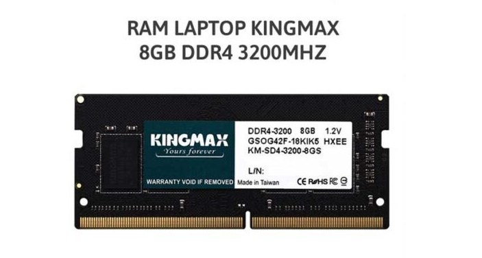 Ram Laptop Kingmax 8Gb DDR4 Bus 3200 new - Bh 36 tháng
