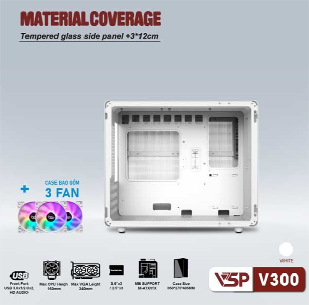 CASE VSP GAMING V300 WHITE