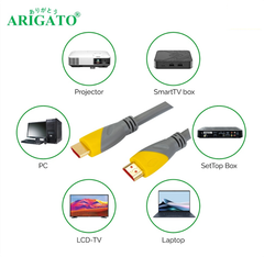 Cable HDMI 5m ARIGATOO Xám 4K (19+1)- Bh 12 tháng