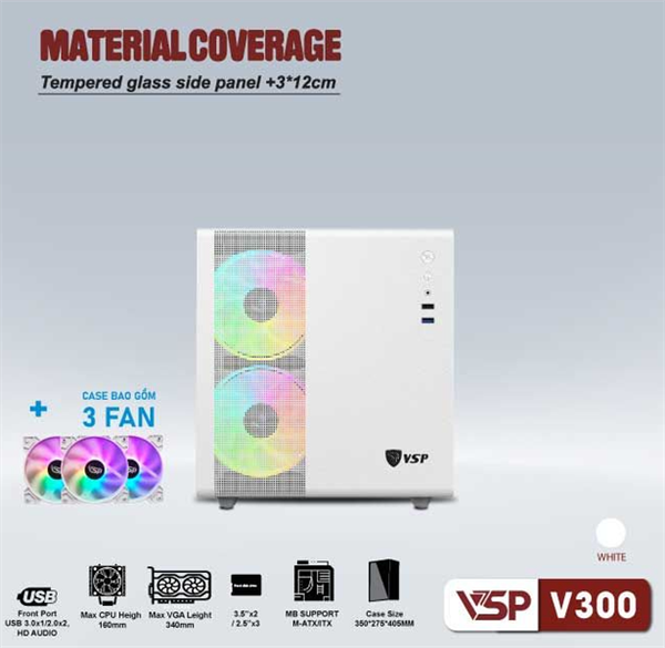 CASE VSP GAMING V300 WHITE