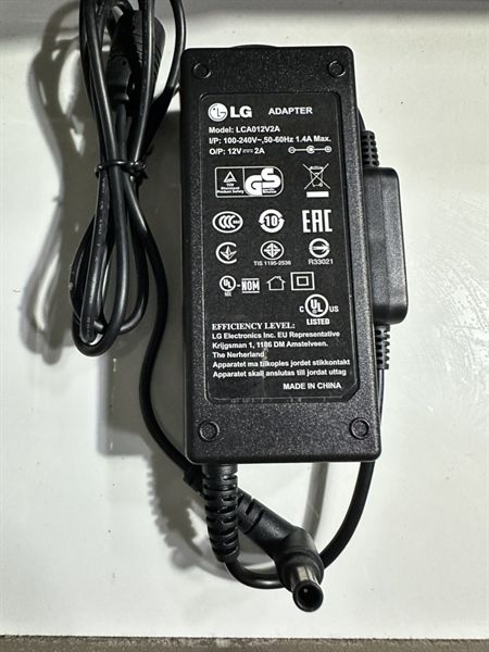 ADAPTER- NGUỒN M.HÌNH LG 12V-2A - BH 03 THÁNG