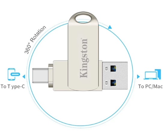USB Kingston Tốc Độ Cao 2 in1 64Gb
