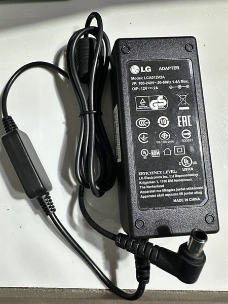 ADAPTER- NGUỒN M.HÌNH LG 12V-2A - BH 03 THÁNG