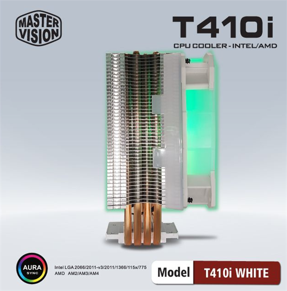 Tản Nhiệt CPU VSP Masster Vision T410i White - Bh 06 tháng